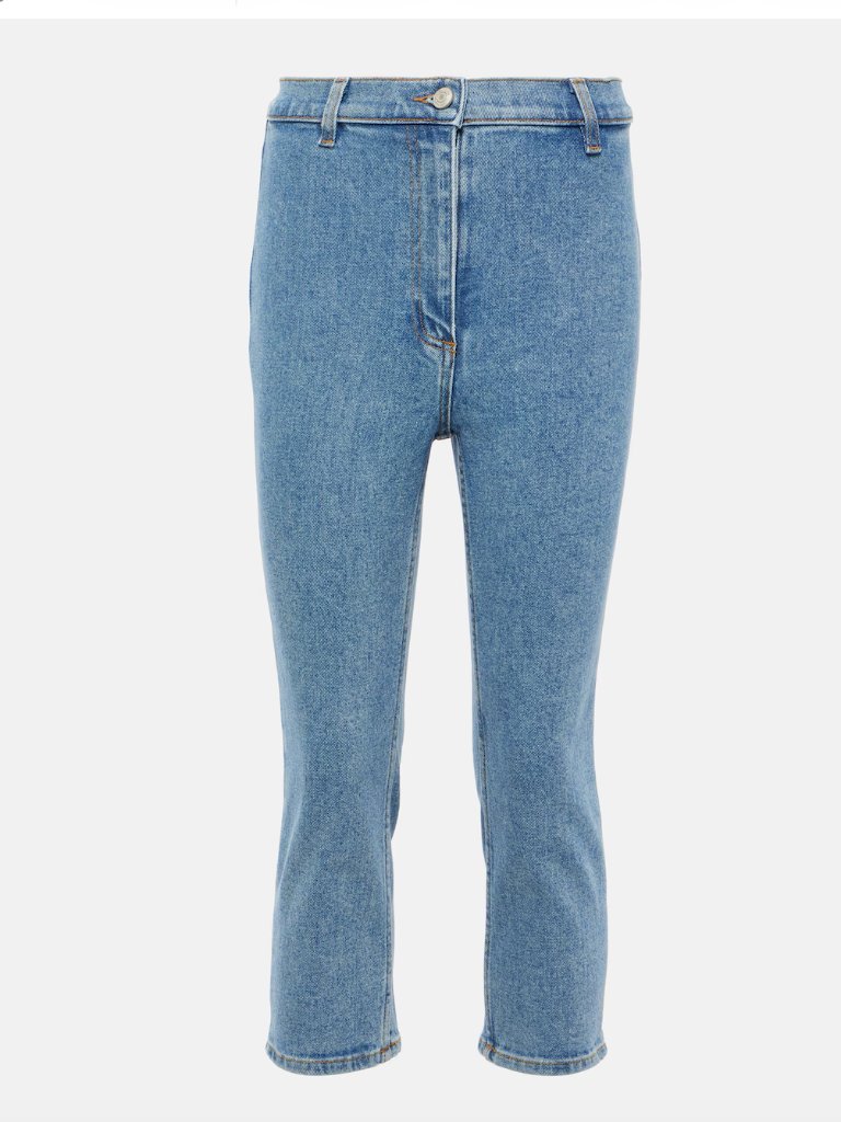 Magda Butrym Denim Capri Pants 36